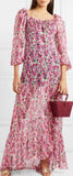 Floral Print Silk Maxi Dress | DESIGNER INSPIRED FASHIONS