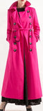 Long Pink Trench Coat