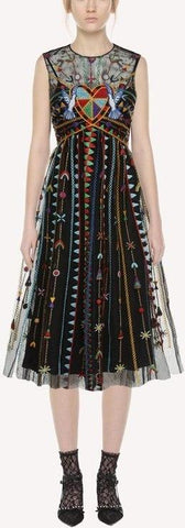 Love Celebration Embroidered Tulle Dress