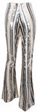 Sequin Embellished High Waist Flared Pants