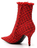 Tweed Ankle Boots