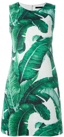 Banana Leaf Brocade Dress - DESIGNER INSPIRED FASHIONS