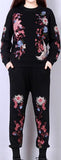 Embroidered Knit Sweatsuit
