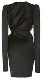 Black Embellished Buckle Dress | DESIGNER INSPIRED FASHIONS