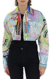 Baroque Technicolour Print Denim Jacket | DESIGNER INSPIRED FASHIONS