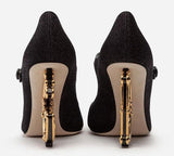 Mary Janes in Lurex with Sculpted Heel | DESIGNER INSPIRED FASHIONS