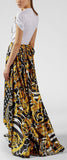 Savage Barocco Print High-Low Skirt