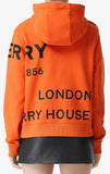 Horseferry Print Cotton Hoodie, Orange | DESIGNER INSPIRED FASHIONS