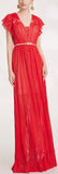Red Lace Flutter Gown