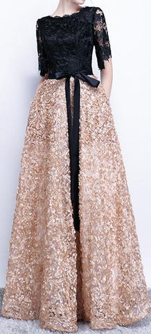 Floral Appliques Gown