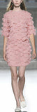 Appliques Embellished Top and Skirt Set, Pink