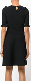Contrast Lace-Trimmed Dress