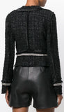 Deconstructed Tweed Jacket, Black