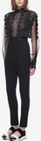 Balloon-Sleeve Guipure Lace Jumpsuit in Black - DESIGNER INSPIRED FASHIONS