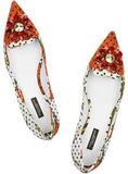 Embellished Brocade Point-Toe Flats - DESIGNER INSPIRED FASHIONS