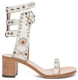 'Carol' Studded Sandals in Black or White - DESIGNER INSPIRED FASHIONS