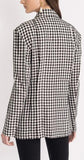 Pearl and Shell Embellished Gingham Jacket