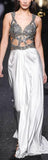 Bead-Embellished Mesh Paneled Gown | DESIGNER INSPIRED FASHIONS