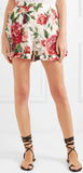 Ruffled Floral-Print Shorts