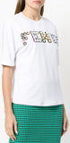Embellished Cotton T-shirt, White