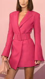 Tailored-Fit Crepe Blazer Dress