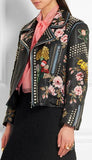 Embellished Genuine Leather Biker Jacket - DESIGNER INSPIRED FASHIONS