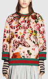 Garden Exclusive Printed Sweatshirt in Light Pink - DESIGNER INSPIRED FASHIONS