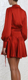 Wrap Mini Dress, Red