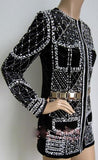 Embellished Black Velour Jacket - DESIGNER INSPIRED FASHIONS