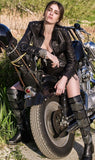 'Valdez' Studded Leather Boots in Black - DESIGNER INSPIRED FASHIONS