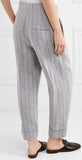 Double-Breasted Pinstriped Linen Blazer and Trouser Set