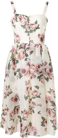 Rose Print Midi Sundress