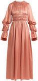 'Zoya' Ruched Satin Maxi Dress