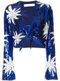 Sequined Hem Knot Top