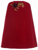 Embellished Cape-Coat and Dress Set