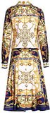 Printed Shirt and Pleated Skirt Set