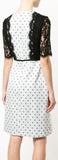 Spotted Lace Dress, White