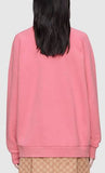 Oversize Sweatshirt with Logo and Teddy Bear, Pink | DESIGNER INSPIRED FASHIONS