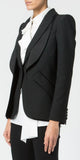 Layered Grain de Poudre Blazer