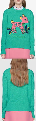 Wool Sweater with Fawn
