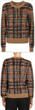 Scribble Check Printed Sweater