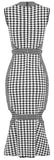 Houndstooth Cut-Out Jacquard Midi Dress