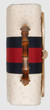 Ostrich Top Handle Bag with Moth