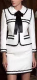 Frayed Tweed Suit Jacket & Skirt Set | DESIGNER INSPIRED FASHIONS