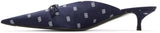 Satin BB Knife Mules - Blue or Black