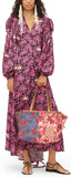 Paula Print Peasant Shirtdress Black/Pink | DESIGNER INSPIRED FASHIONS