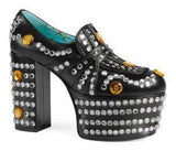 'Amilina' Embellished Platform Loafer - Black, Red, Metallic Gold | DESIGNER INSPIRED FASHIONS