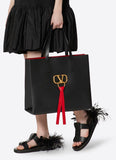 Large Vring Shopping Tote, Black