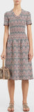 Intarsia Knit Midi Dress
