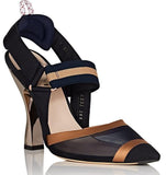 Sculpted-Heel Mesh Pumps